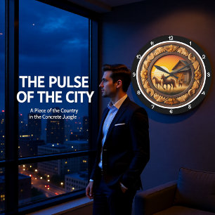 Reloj Redondo Grande Hora Dorada Patrimonio Equino