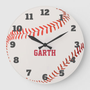 Reloj Redondo Grande Hora para el béisbol