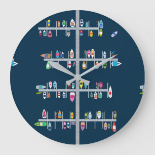 Reloj Redondo Grande Hora para el canotaje