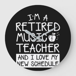 Reloj Redondo Grande Horario del amor del profesor de música del retir