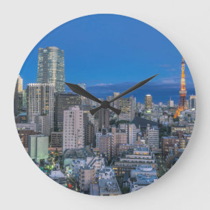 Reloj Redondo Grande Horizonte a la luz del crepúsculo