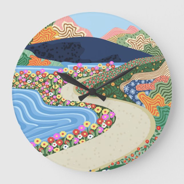 Reloj Redondo Grande Horizonte relajante (Anverso)