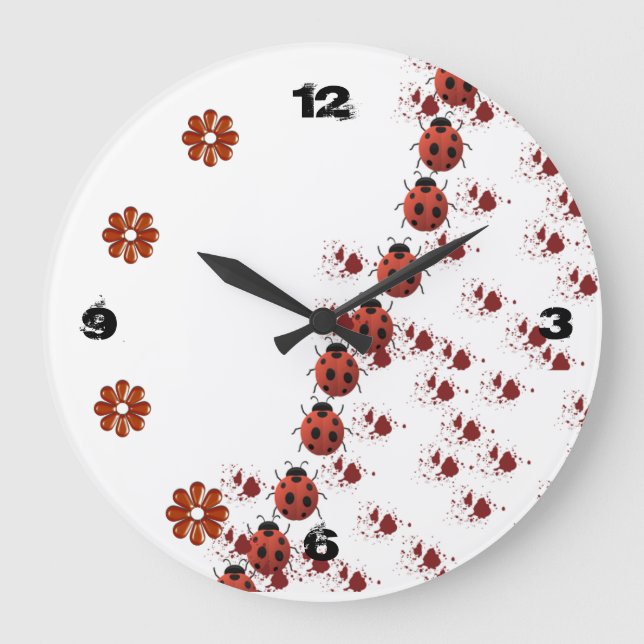 Reloj Redondo Grande horloge coccinelle (Anverso)