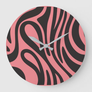 Reloj Redondo Grande Horloge Effet Zèbre Africain. Naturaleza y minimal