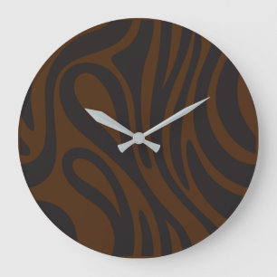 Reloj Redondo Grande Horloge Effet Zèbre Africain. Naturaleza y minimal