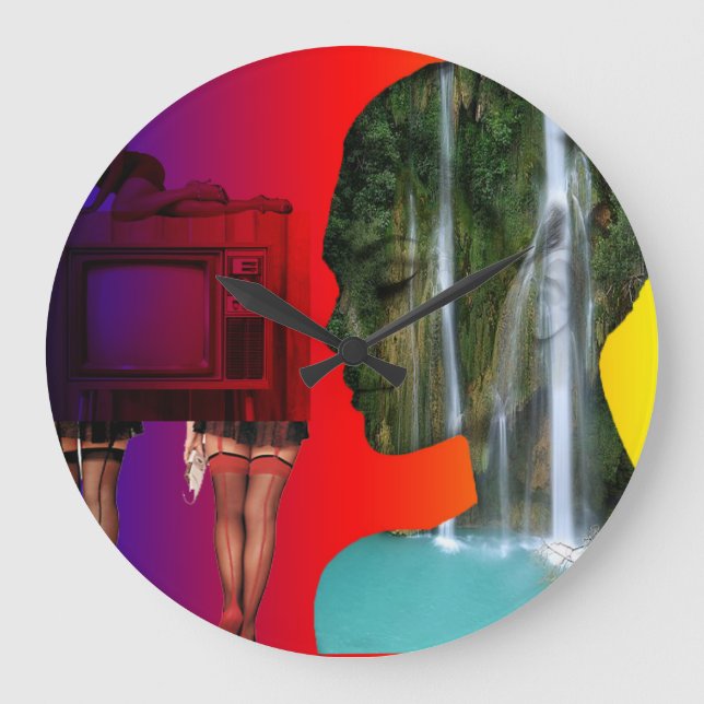 Reloj Redondo Grande Horloge en Acrylique (Anverso)