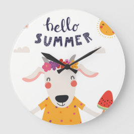 Reloj Redondo Grande Horloge en Acrylique Hello summer - grande