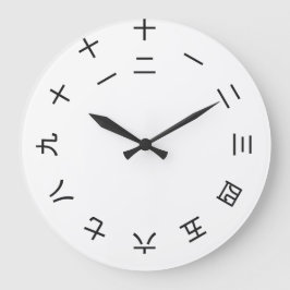 Reloj Redondo Grande Horloge Kanji Clock 1-12 (rotated)