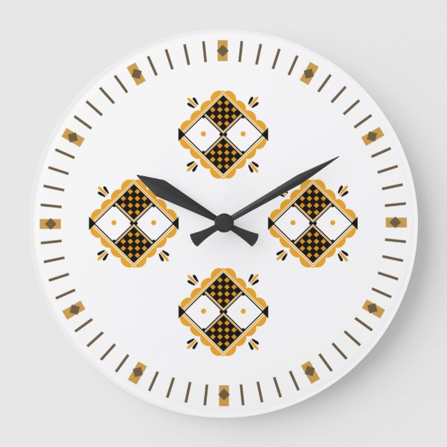 Reloj Redondo Grande Horloge motifs kabyle (Anverso)
