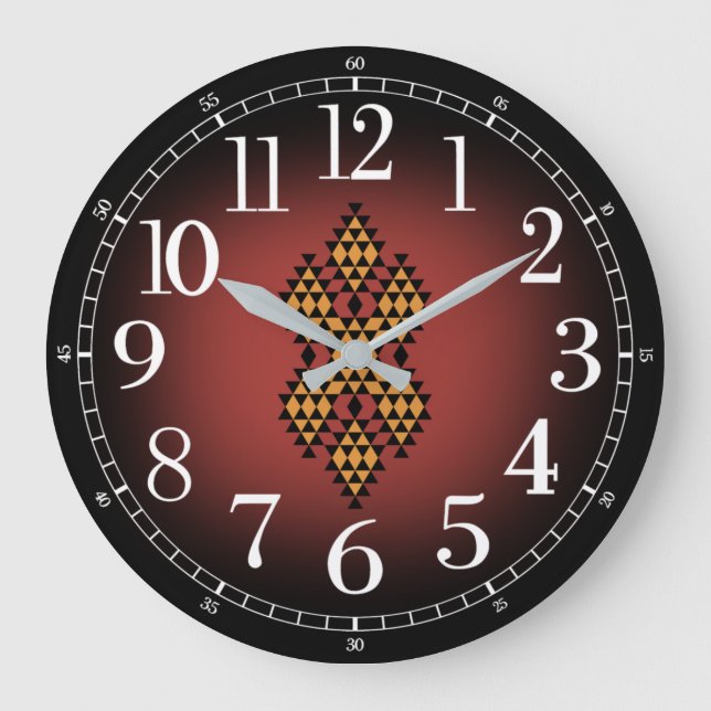 Reloj Redondo Grande Horloge motifs kabyle (Anverso)