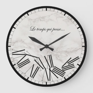 Reloj Redondo Grande Horloge murale - Le temps qui passe... Effet marbr