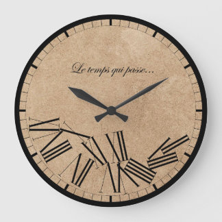 Reloj Redondo Grande Horloge murale - Le temps qui passe... Papier Effe