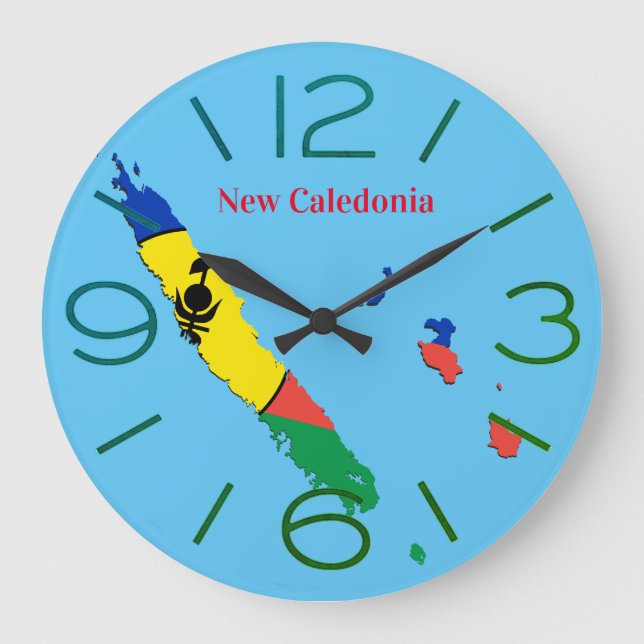 Reloj Redondo Grande Horloge murale rond New Caledonia (Anverso)