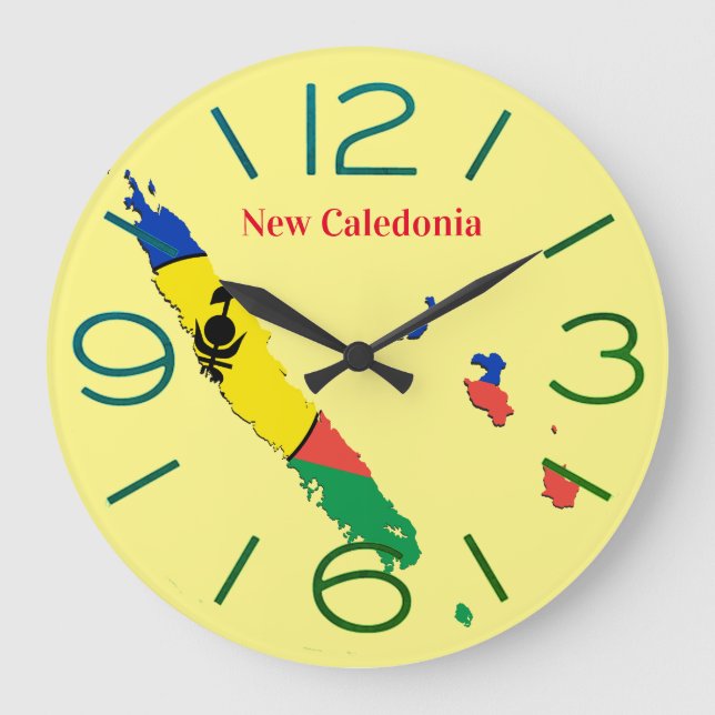 Reloj Redondo Grande Horloge murale rond New Caledonia (Anverso)