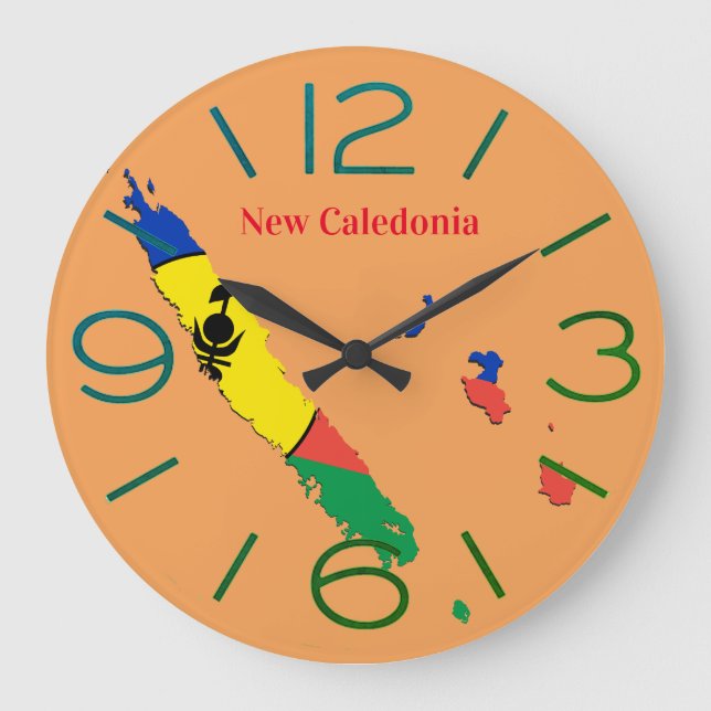 Reloj Redondo Grande Horloge murale rond New Caledonia (Anverso)