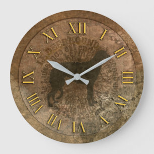 Reloj Redondo Grande Horloge scottish deerhound