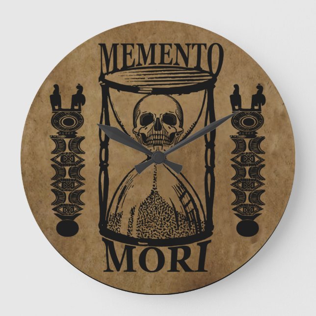 Reloj Redondo Grande Horno de cráneo de Memento mori (Anverso)