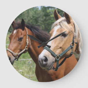 Reloj Redondo Grande Horses