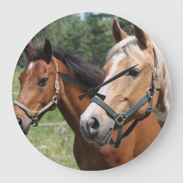 Reloj Redondo Grande Horses (Anverso)