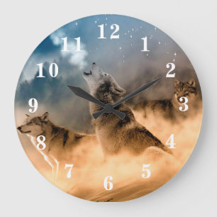 Reloj Redondo Grande Howling Wolf