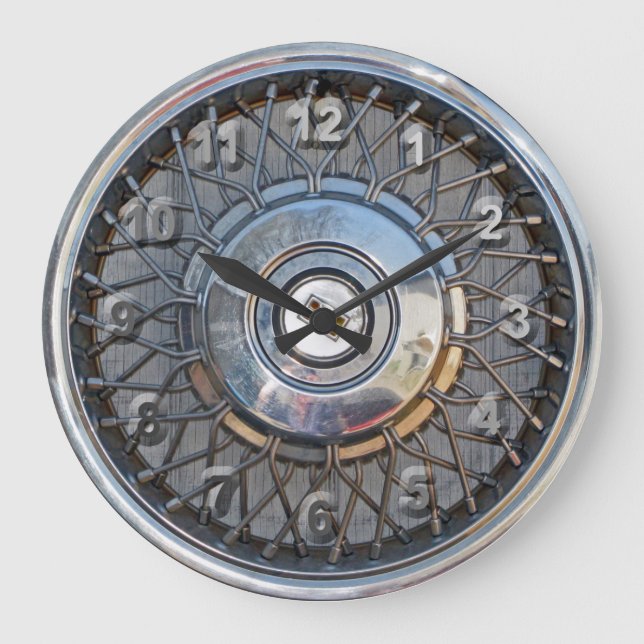 Reloj Redondo Grande Hubcap (Anverso)