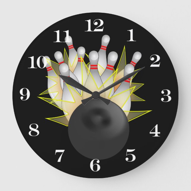 Reloj Redondo Grande ¡HUELGA! Bolas De Bolas Y Pines (Anverso)