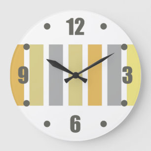 Reloj Redondo Grande Hués Metalizado dorados en bronce