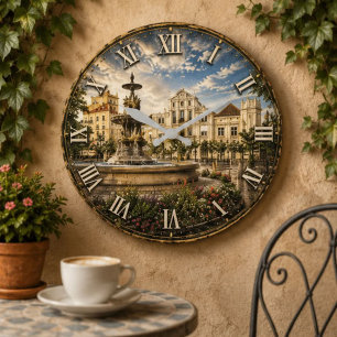 Reloj Redondo Grande Huesca Historic Spanish Plaza