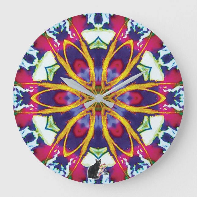 Reloj Redondo Grande Hummers Kaleidoscope (Anverso)