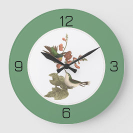 Reloj Redondo Grande Hummingbird, cumpleaños u otro Fiesta con trompa d