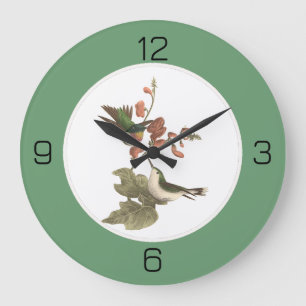 Reloj Redondo Grande Hummingbird, cumpleaños u otro Fiesta con trompa d