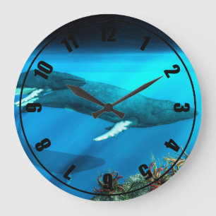 Reloj Redondo Grande Humpback Whales