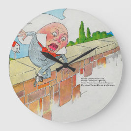 Reloj Redondo Grande Humpty Dumpty en la pared madre de oca rima de gua