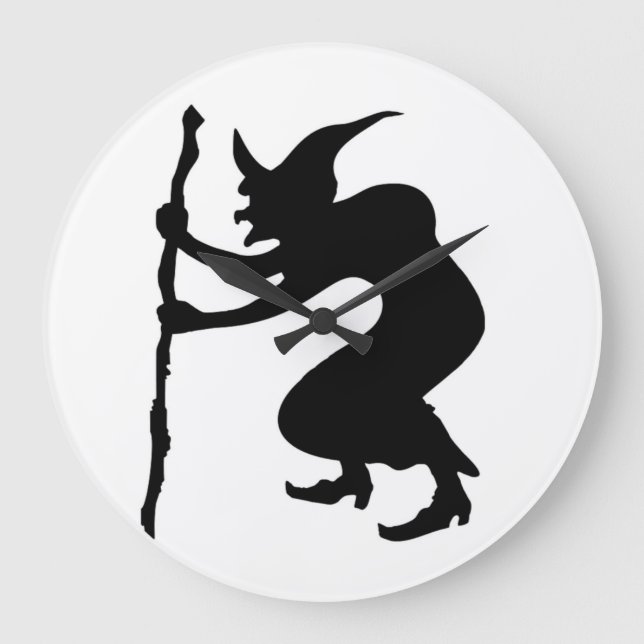 RELOJ REDONDO GRANDE HUNCHBACK HALLOWEEN WITCH (Anverso)