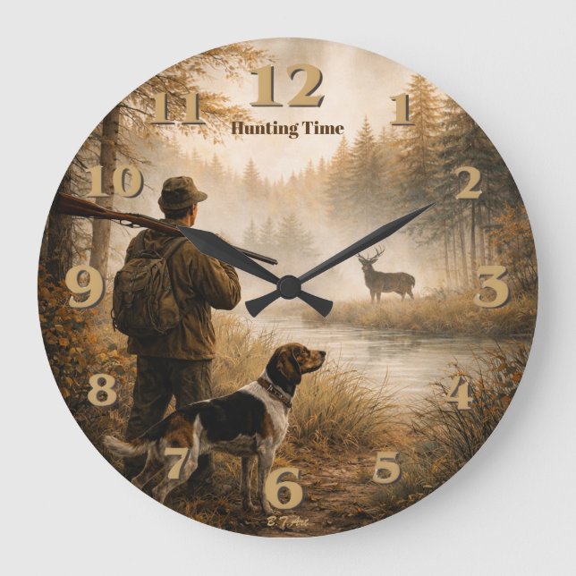 Reloj Redondo Grande Hunt in the mist (Anverso)