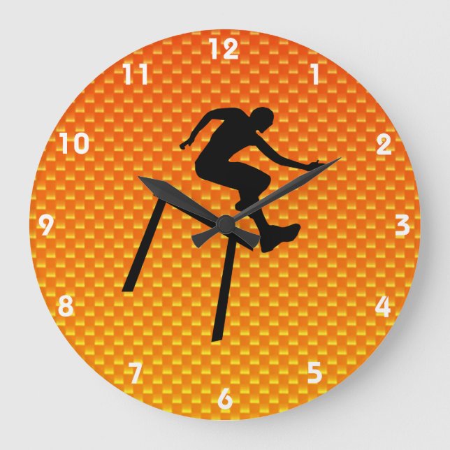 Reloj Redondo Grande Hurdler amarillo-naranja (Anverso)