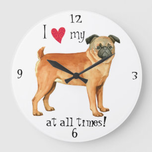 Reloj Redondo Grande I Love my Petit Brabancon