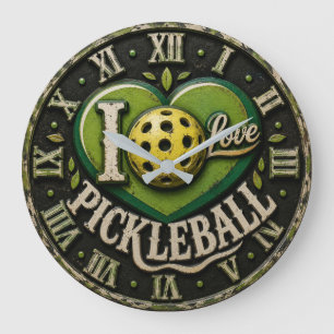 Reloj Redondo Grande I Love Pickleball