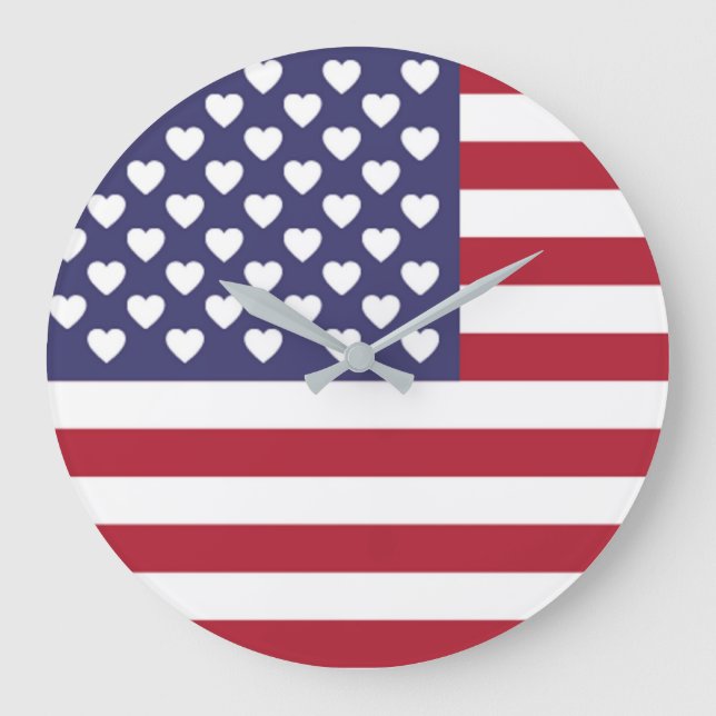 RELOJ REDONDO GRANDE I LOVE THE UNITED STATES OF AMERICA (Anverso)