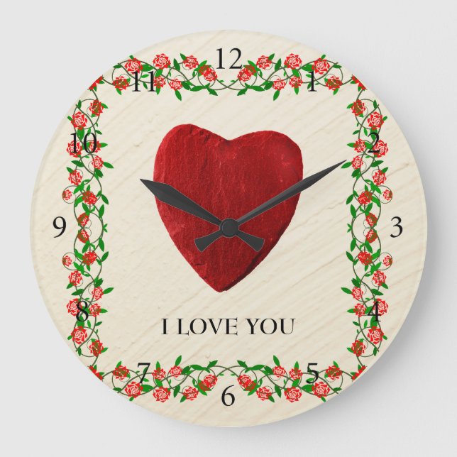 Reloj Redondo Grande I love you (Anverso)