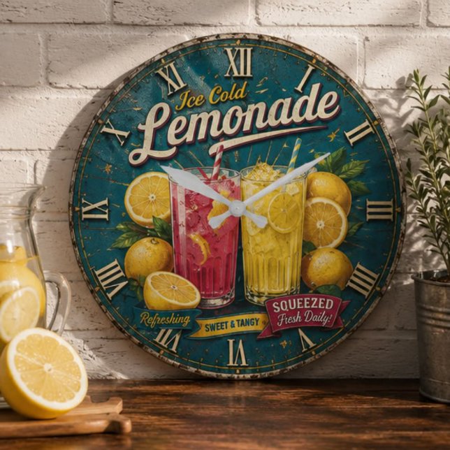 Reloj Redondo Grande Ice Cold Lemonade (Subido por el creador)