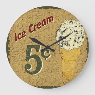 Reloj Redondo Grande Ice Cream 5 cents