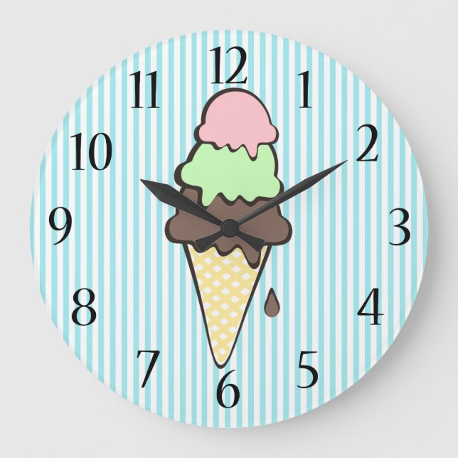 Reloj Redondo Grande Ice Cream Cone (Anverso)