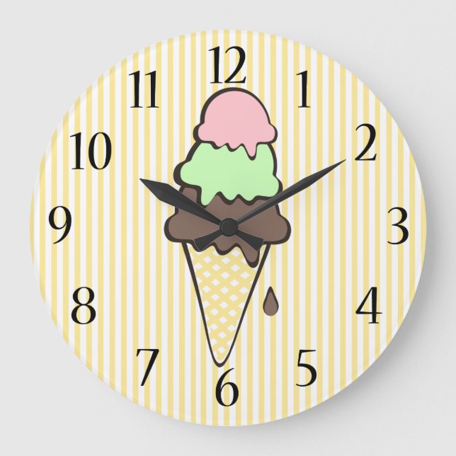 Reloj Redondo Grande Ice Cream Parlor (Anverso)