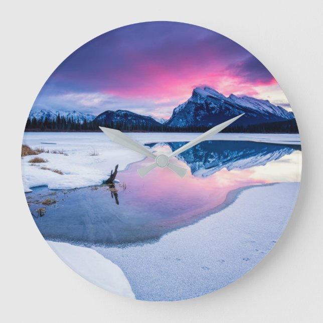 Reloj Redondo Grande Ice & Snow | Mt. Rundle, Canada (Anverso)