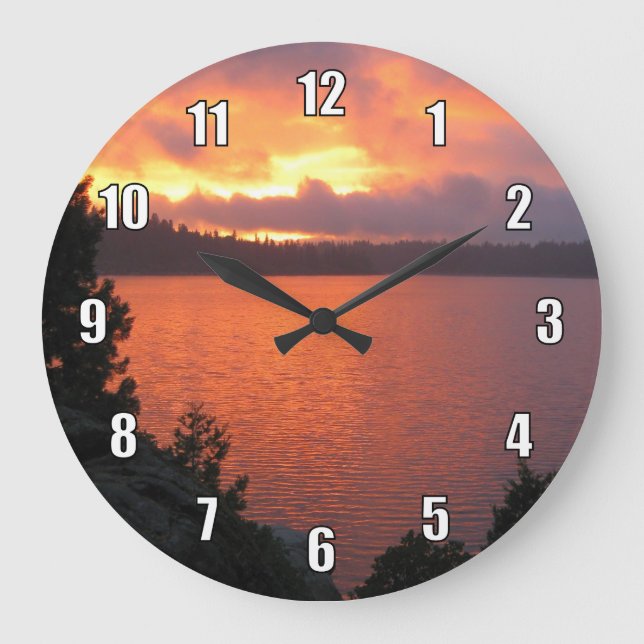Reloj Redondo Grande Icehouse Reservoir Sunset (Anverso)