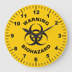Reloj Redondo Grande Icono de Biopeligro