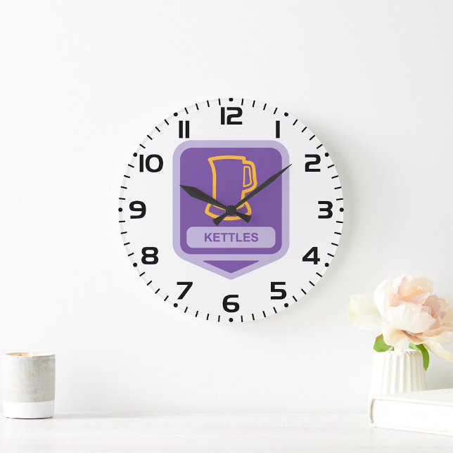 Reloj Redondo Grande Icono de Ketles morados y amarillos modernos (Subido por el creador)