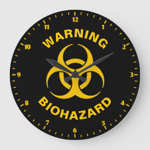 Reloj Redondo Grande Icono de riesgo biológico