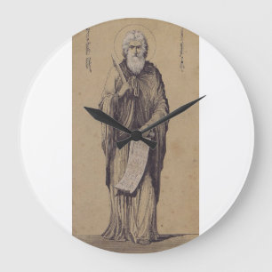 Reloj Redondo Grande Icono de San Elías el Profeta Arte Sagrado